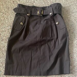 Ann Taylor Dark Brown Pencil Skirt with Belt